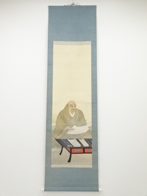 JAPANESE HANGING SCROLL / HAND PAINTED / NICHIREN SHONIN